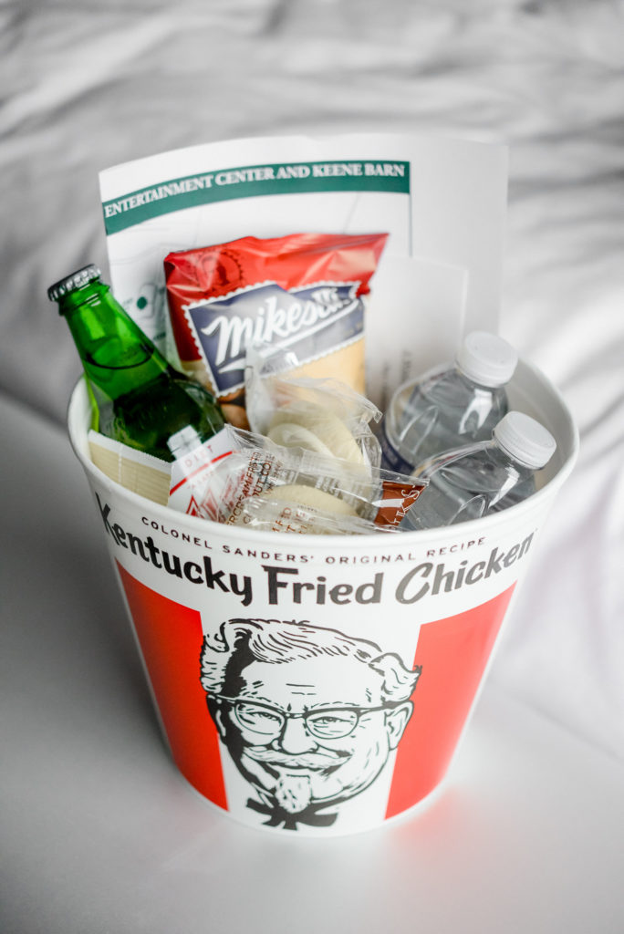 Kentucky Friend Chicken bucket with local treats 
