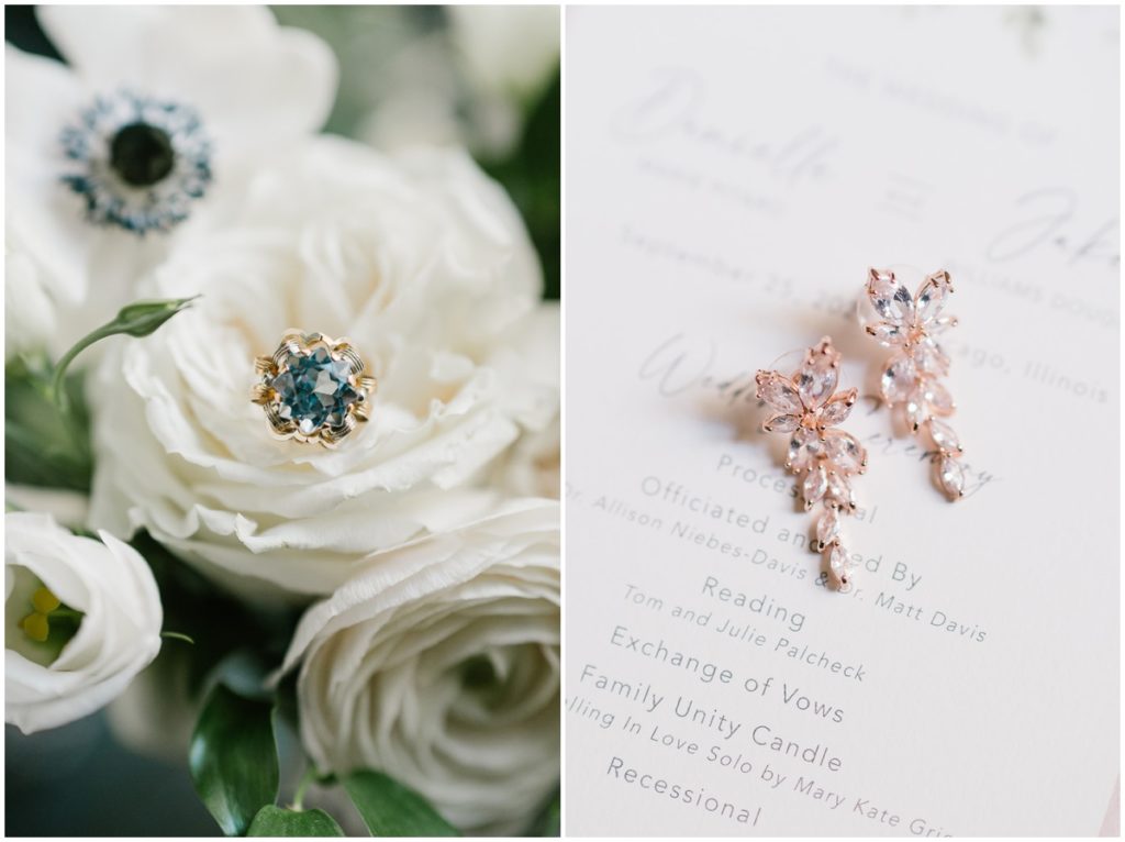 Detailed shots from the bride's jewlery