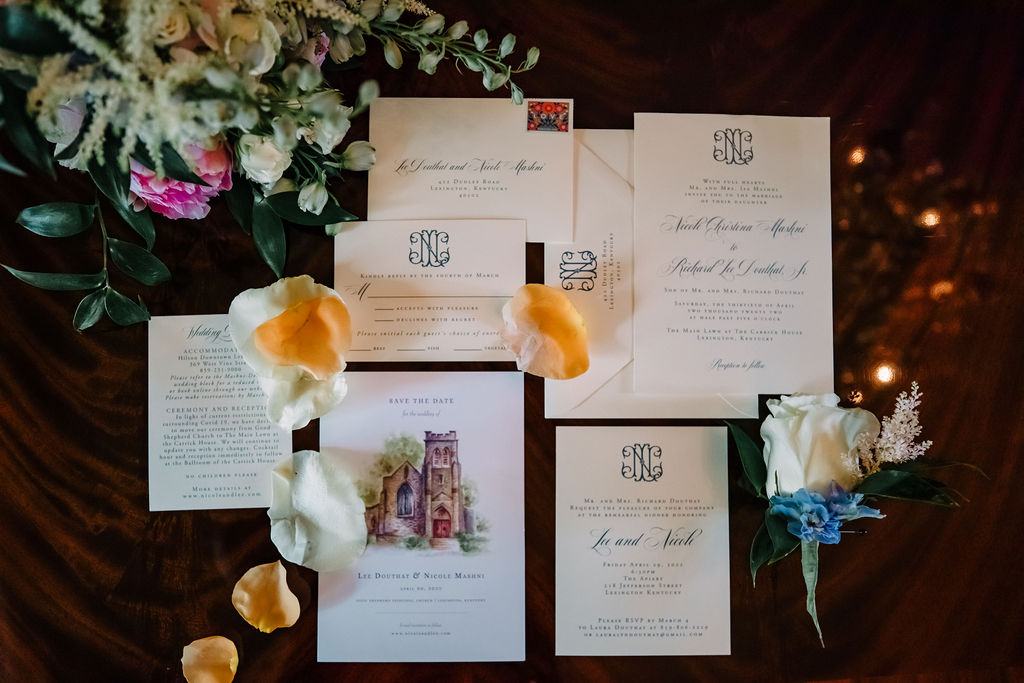Carrick house wedding invitation